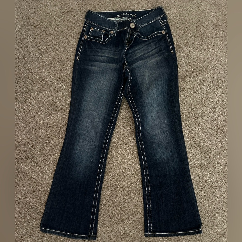 New Without tags Maurice’s Curvy Mid Rise Bootcut Cotton Jean. 3/4 X SHORT.